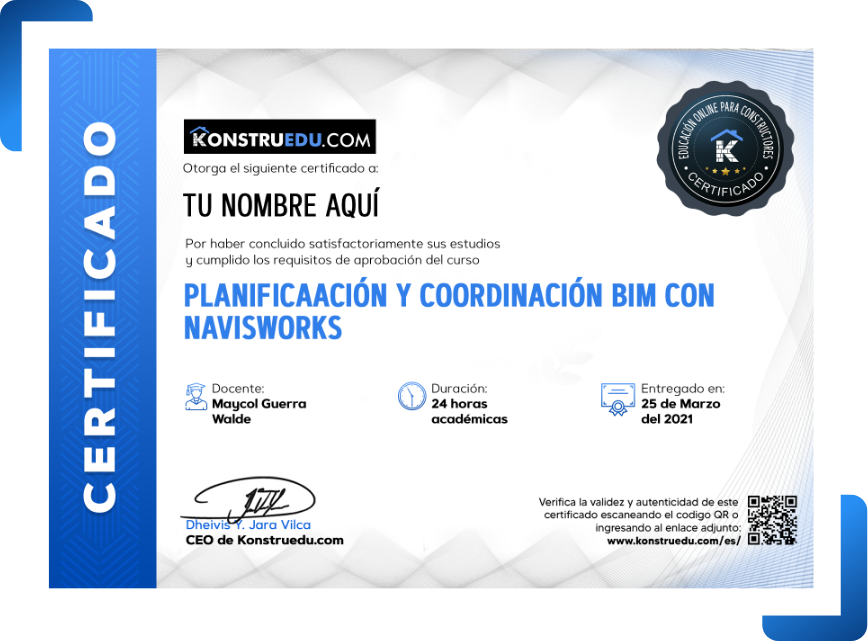 Certificado internacional de Konstruedu.com